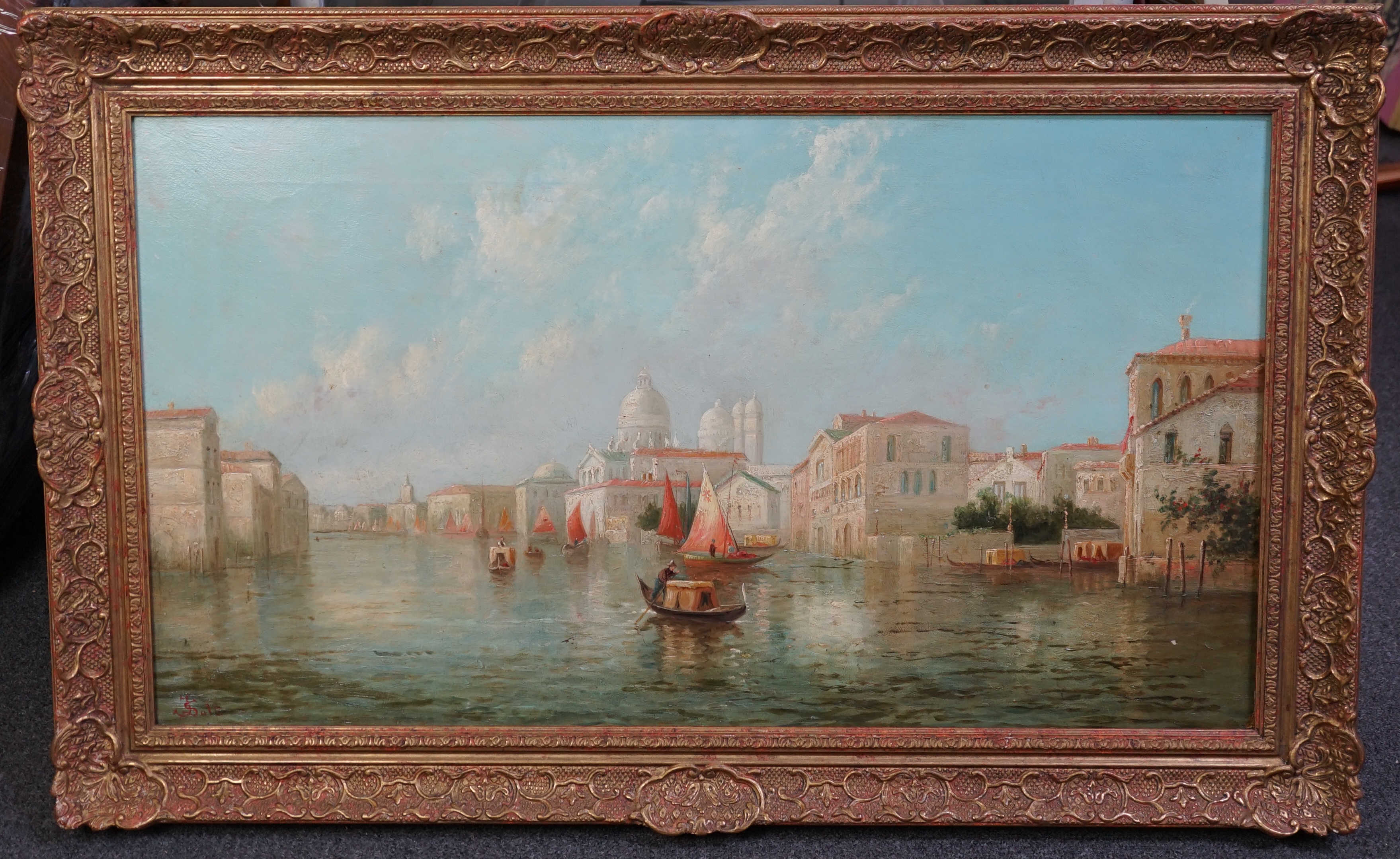 James Salt (1850-1903), View of Venice, oil on canvas, 45 x 80cm